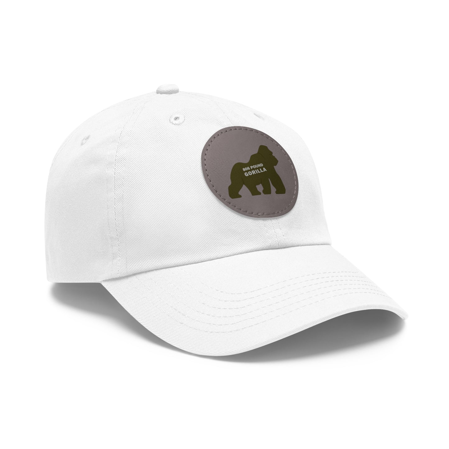 806 Pound Gorilla - Hat with Leather Patch (Round)