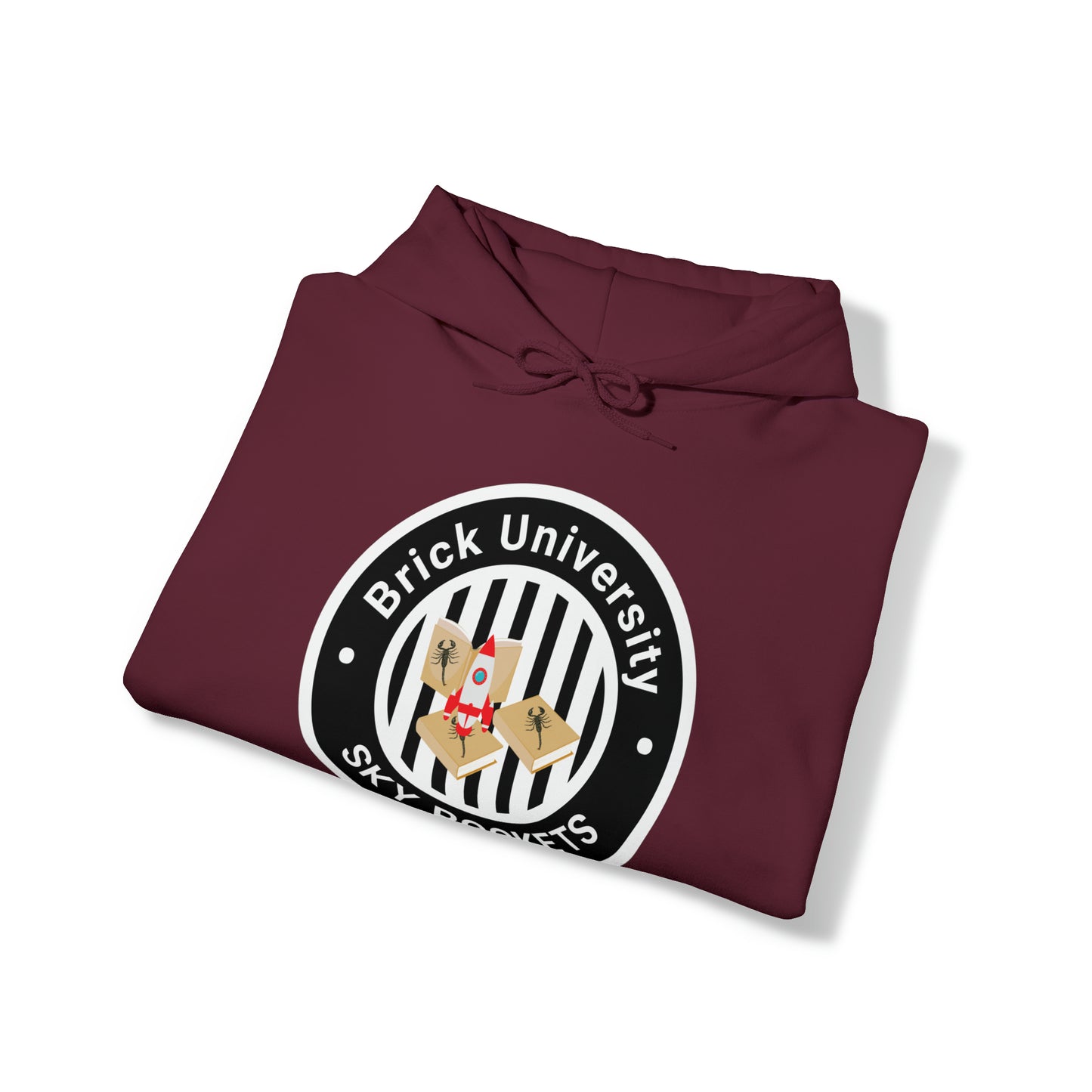 Brick University (Black Design) - Unisex Heavy Blend™ Hooded Sweatshirt