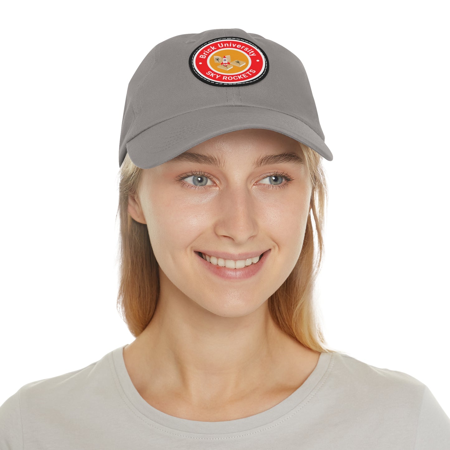 Brick University - Hat with Leather Patch (Round)