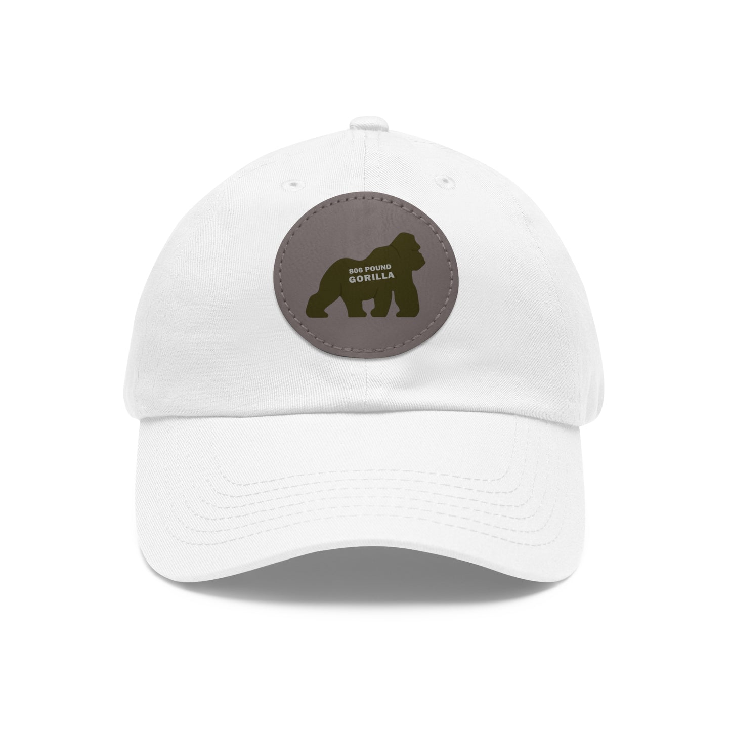 806 Pound Gorilla - Hat with Leather Patch (Round)