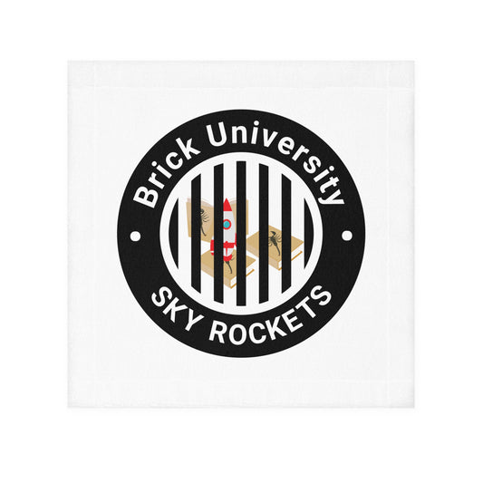 Brick University (Black Design Behind Bars) - Face Towel