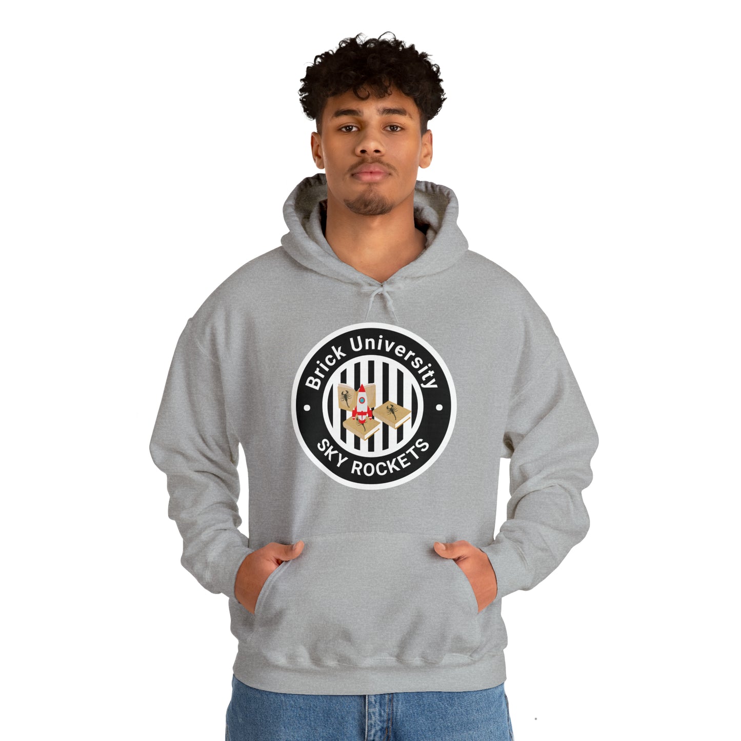 Brick University (Black Design) - Unisex Heavy Blend™ Hooded Sweatshirt