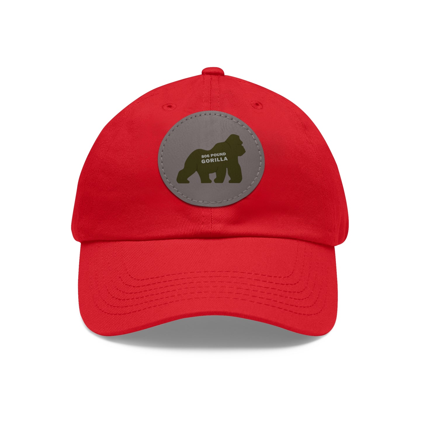 806 Pound Gorilla - Hat with Leather Patch (Round)