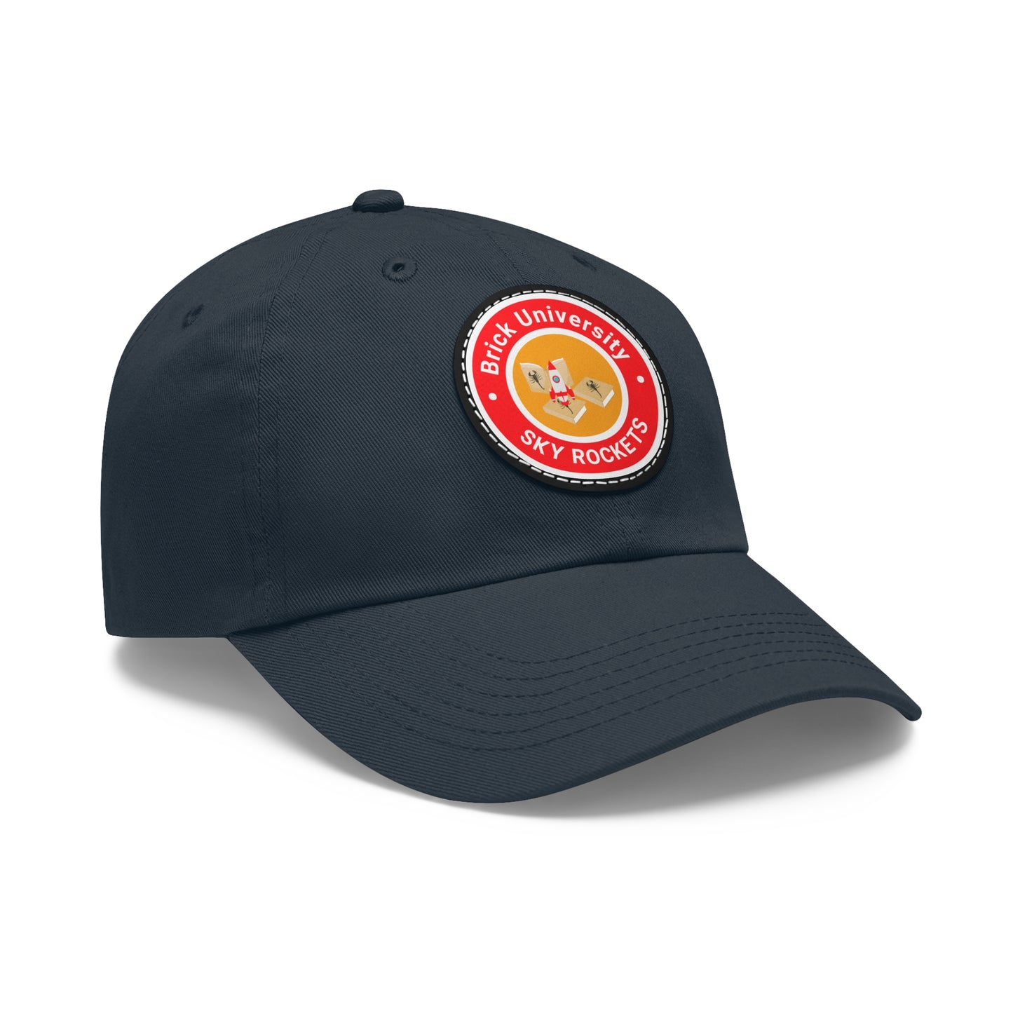 Brick University - Hat with Leather Patch (Round)