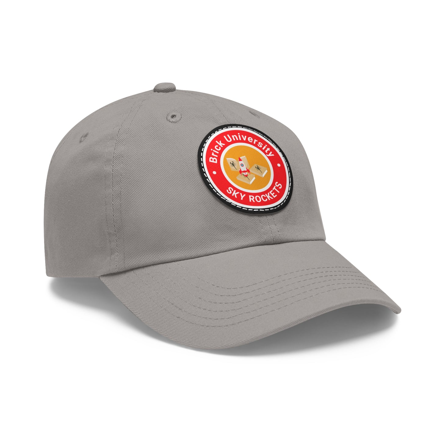 Brick University - Hat with Leather Patch (Round)