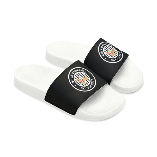 Brick University (Black Design) - Women's Slide Sandals