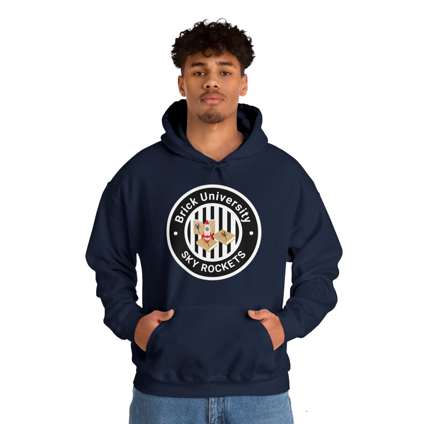 Brick University (Black Design) - Unisex Heavy Blend™ Hooded Sweatshirt