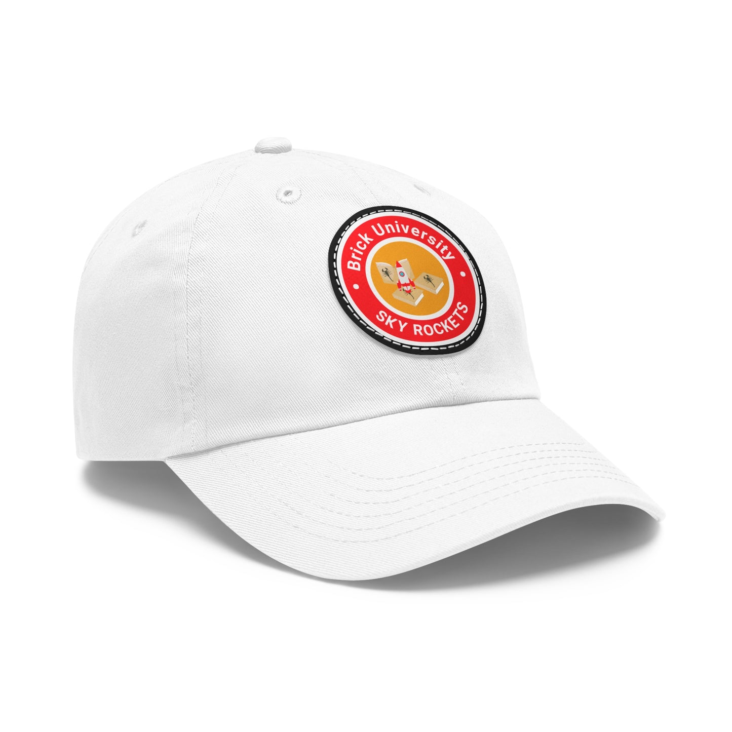 Brick University - Hat with Leather Patch (Round)