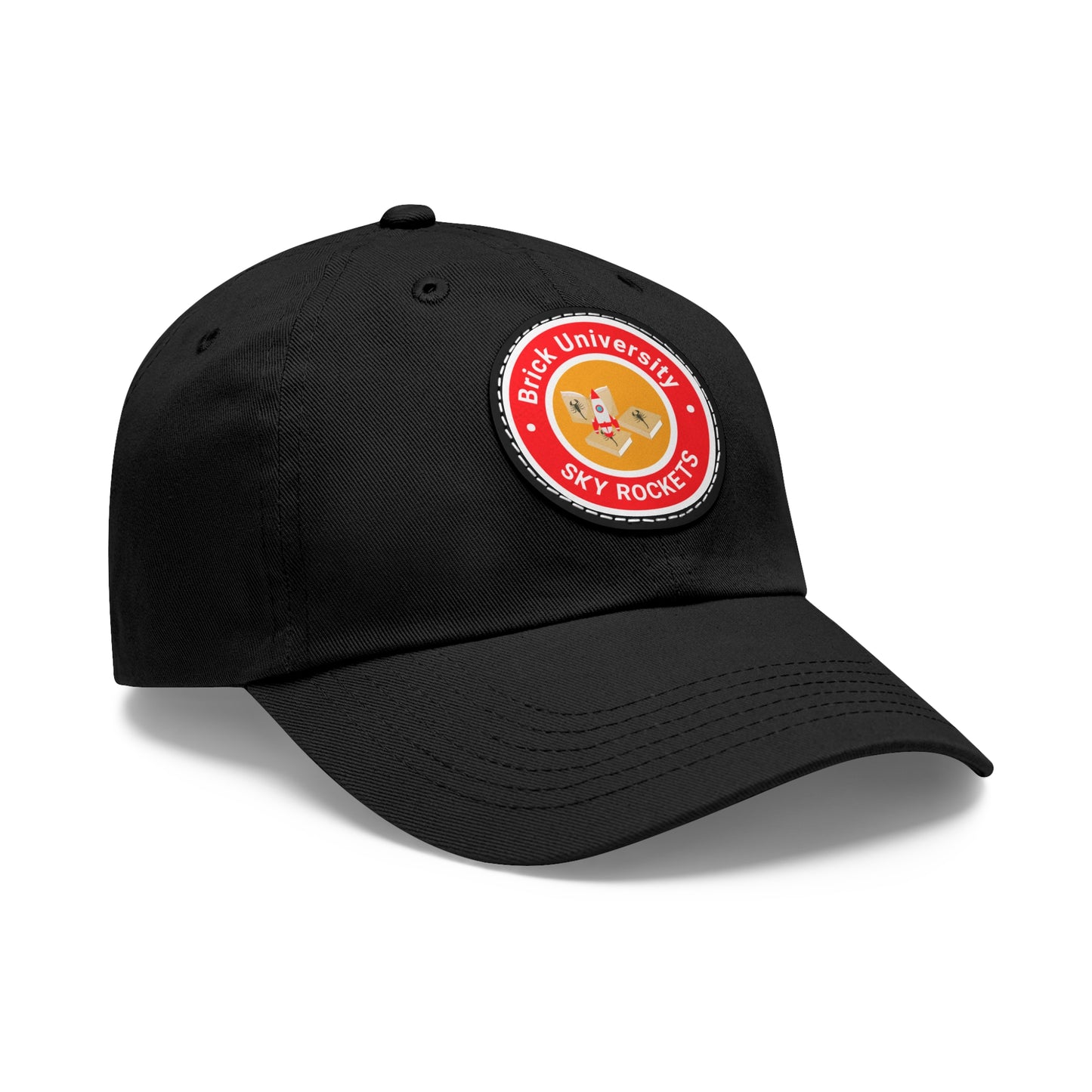 Brick University - Hat with Leather Patch (Round)