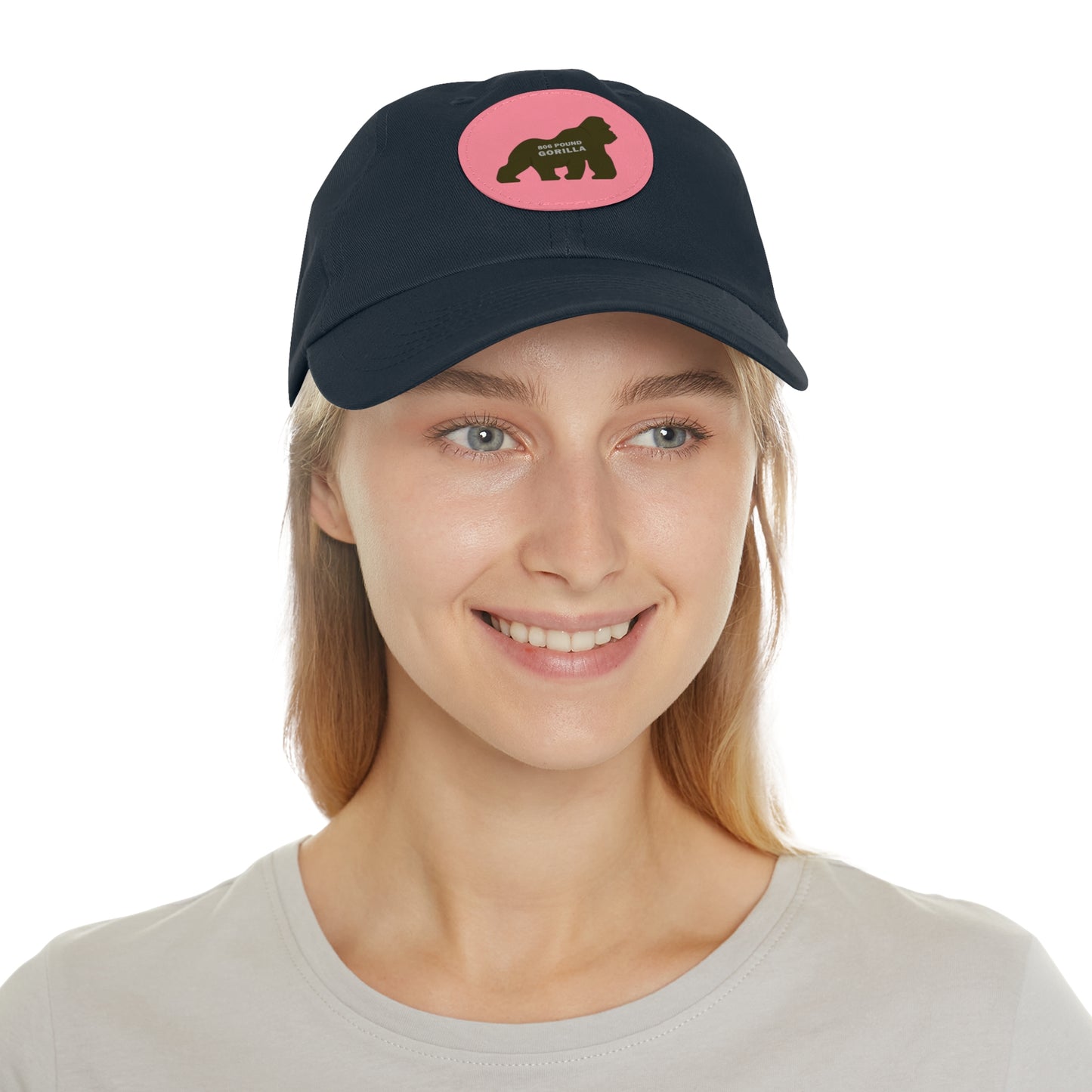 806 Pound Gorilla - Hat with Leather Patch (Round)