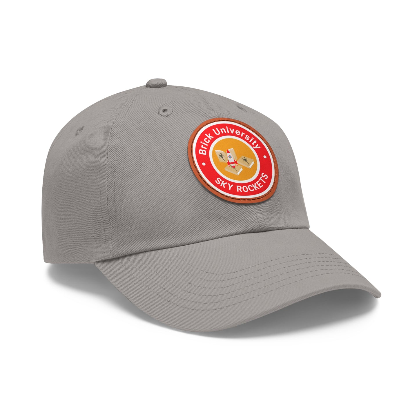 Brick University - Hat with Leather Patch (Round)