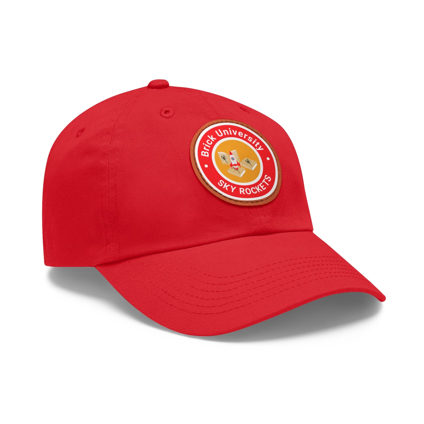 Brick University - Hat with Leather Patch (Round)