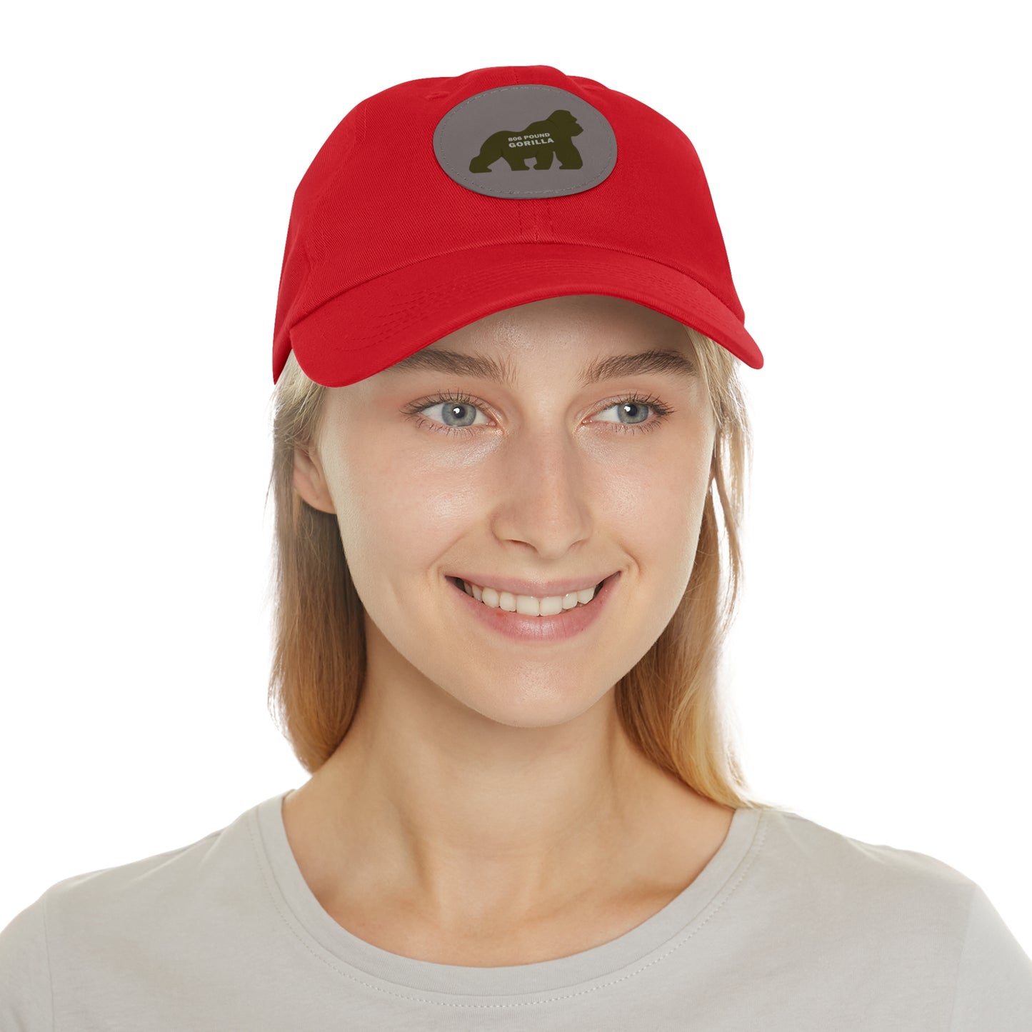 806 Pound Gorilla - Hat with Leather Patch (Round)