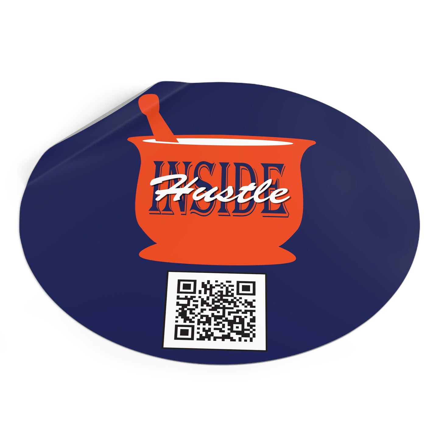 Inside Hustle Round Vinyl Stickers