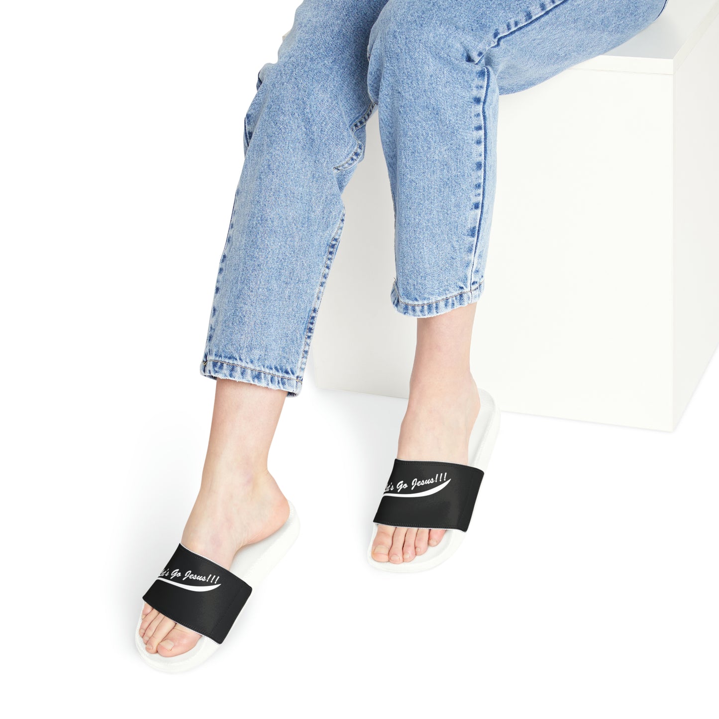 Let's Go Jesus - Women's Slide Sandals