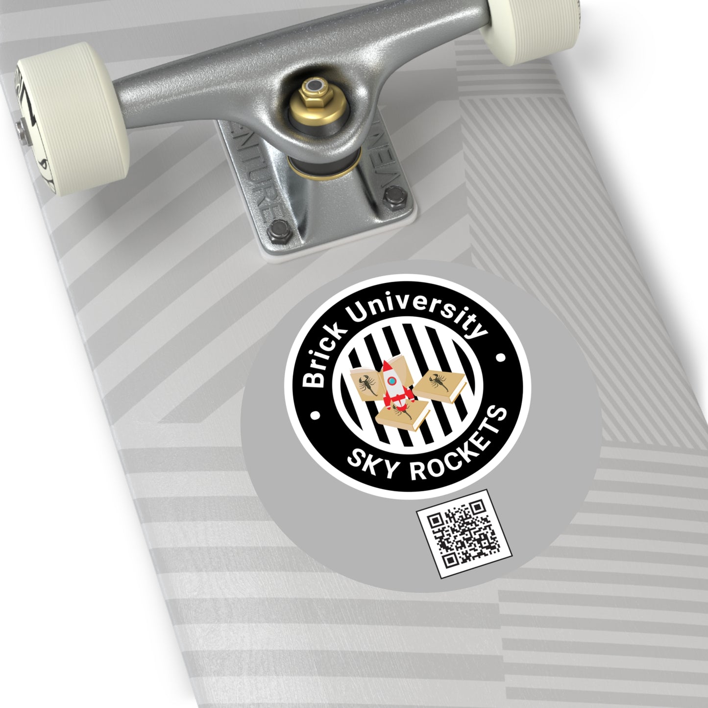 Brick University (Black Design) Round Vinyl Stickers