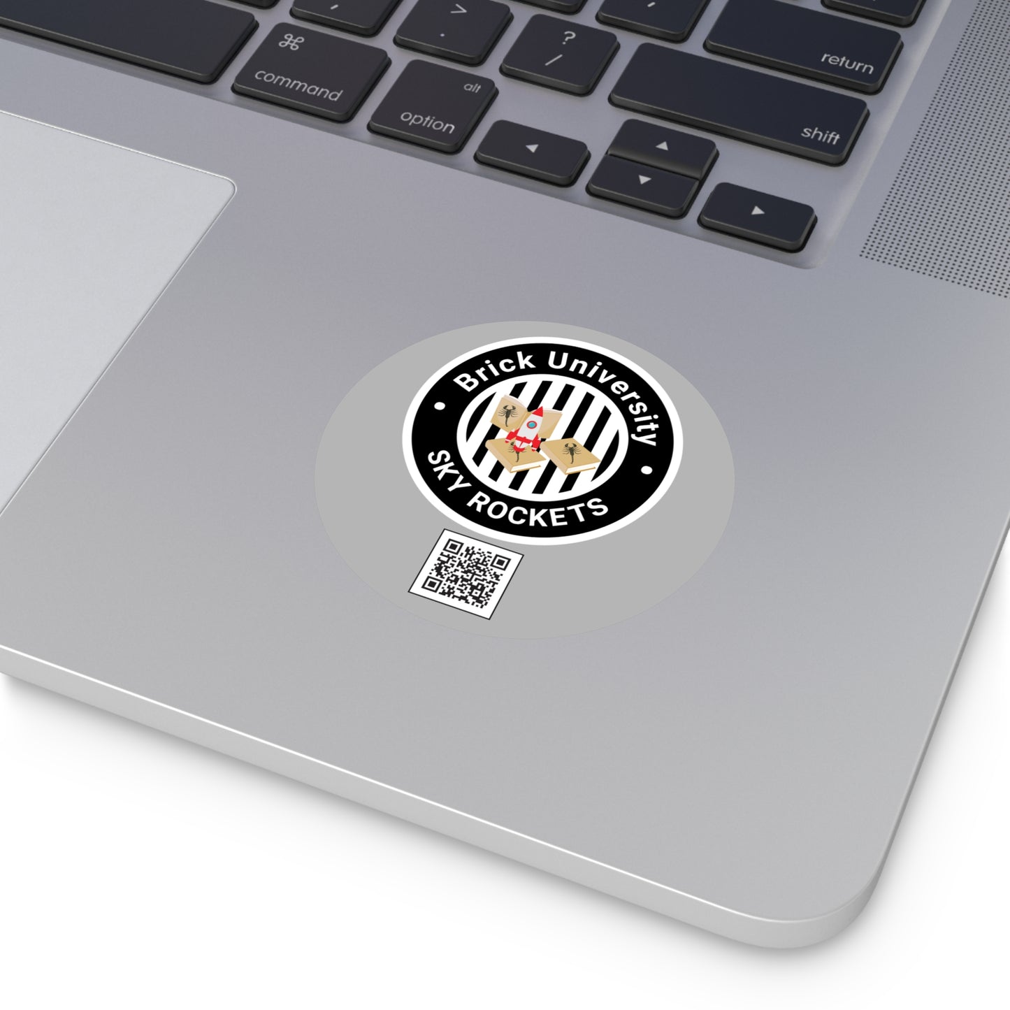 Brick University (Black Design) Round Vinyl Stickers