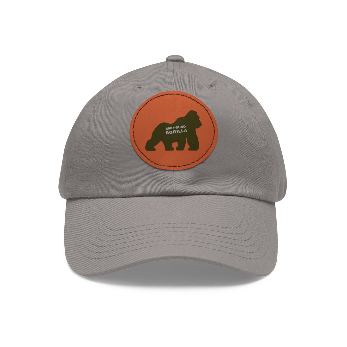 806 Pound Gorilla - Hat with Leather Patch (Round)