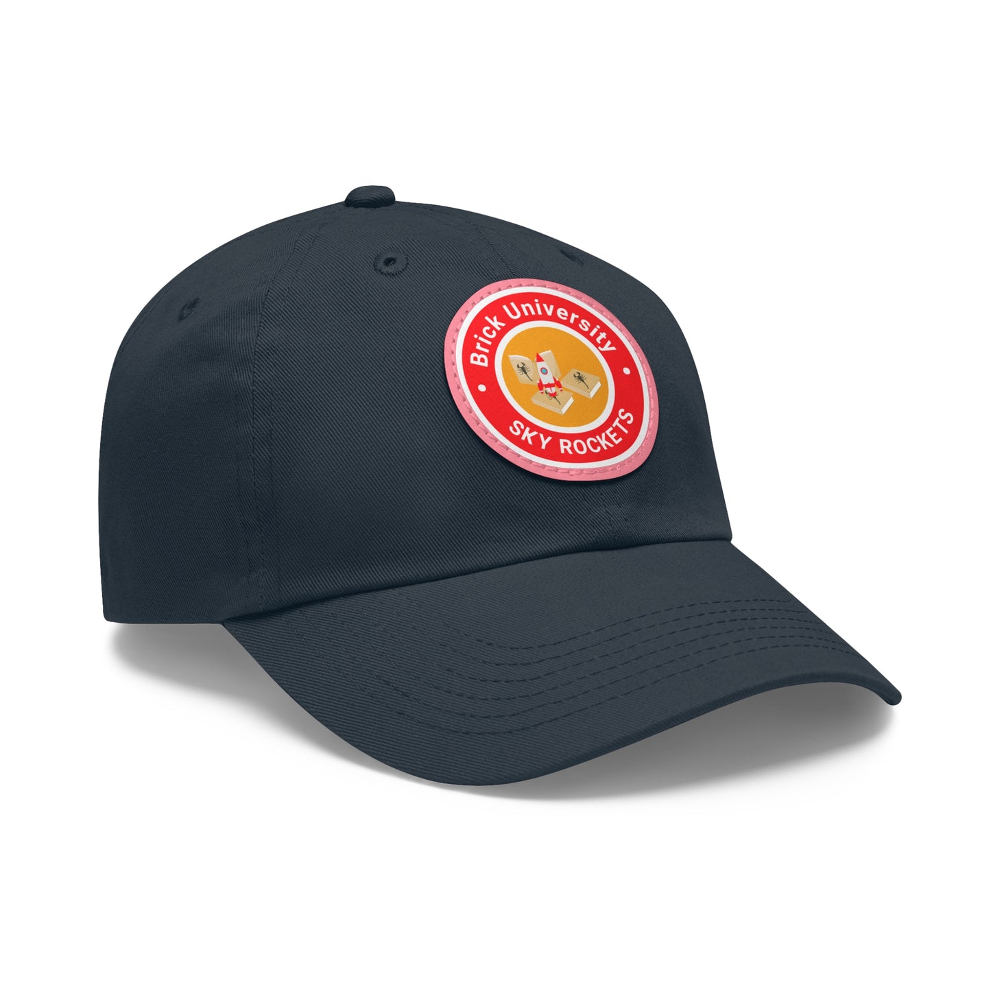 Brick University - Hat with Leather Patch (Round)