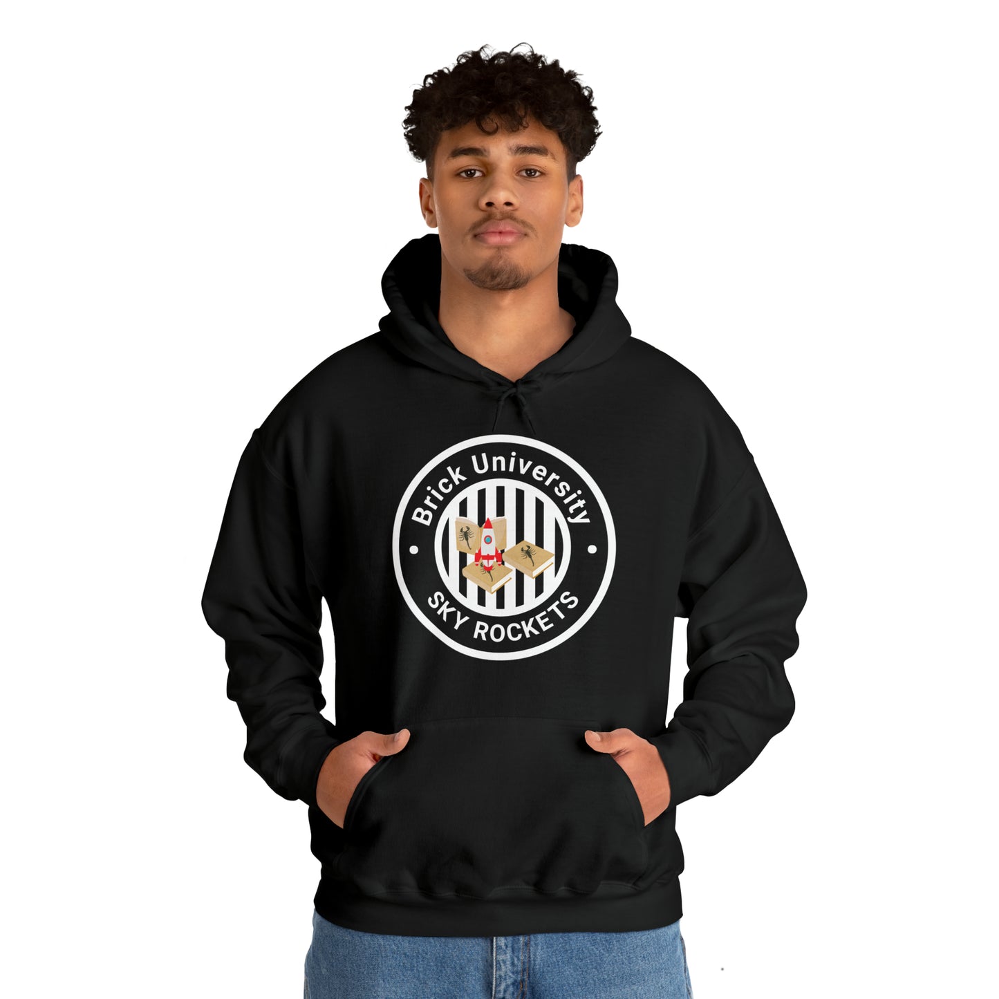 Brick University (Black Design) - Unisex Heavy Blend™ Hooded Sweatshirt