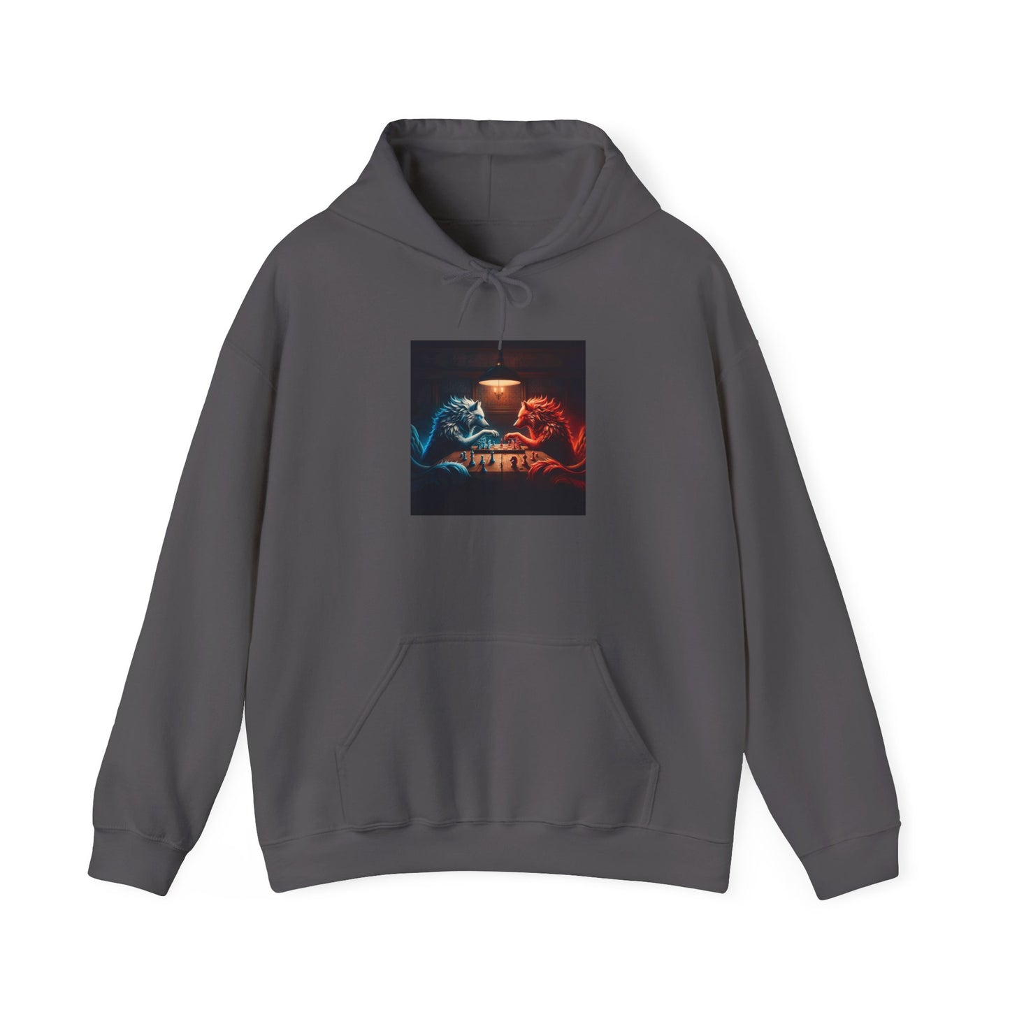 Wolves Playing Chess - Unisex Heavy Blend™ Hooded Sweatshirt