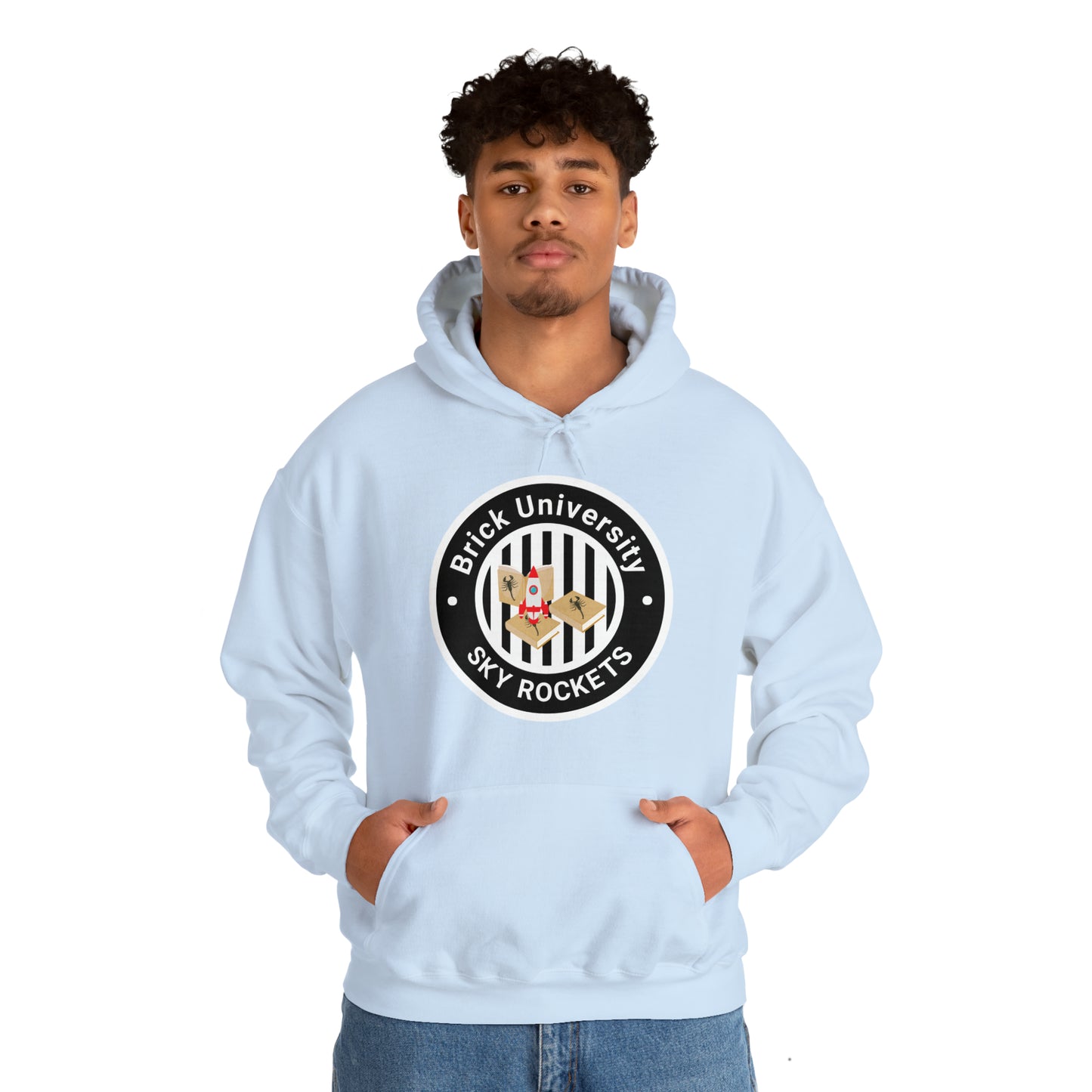 Brick University (Black Design) - Unisex Heavy Blend™ Hooded Sweatshirt