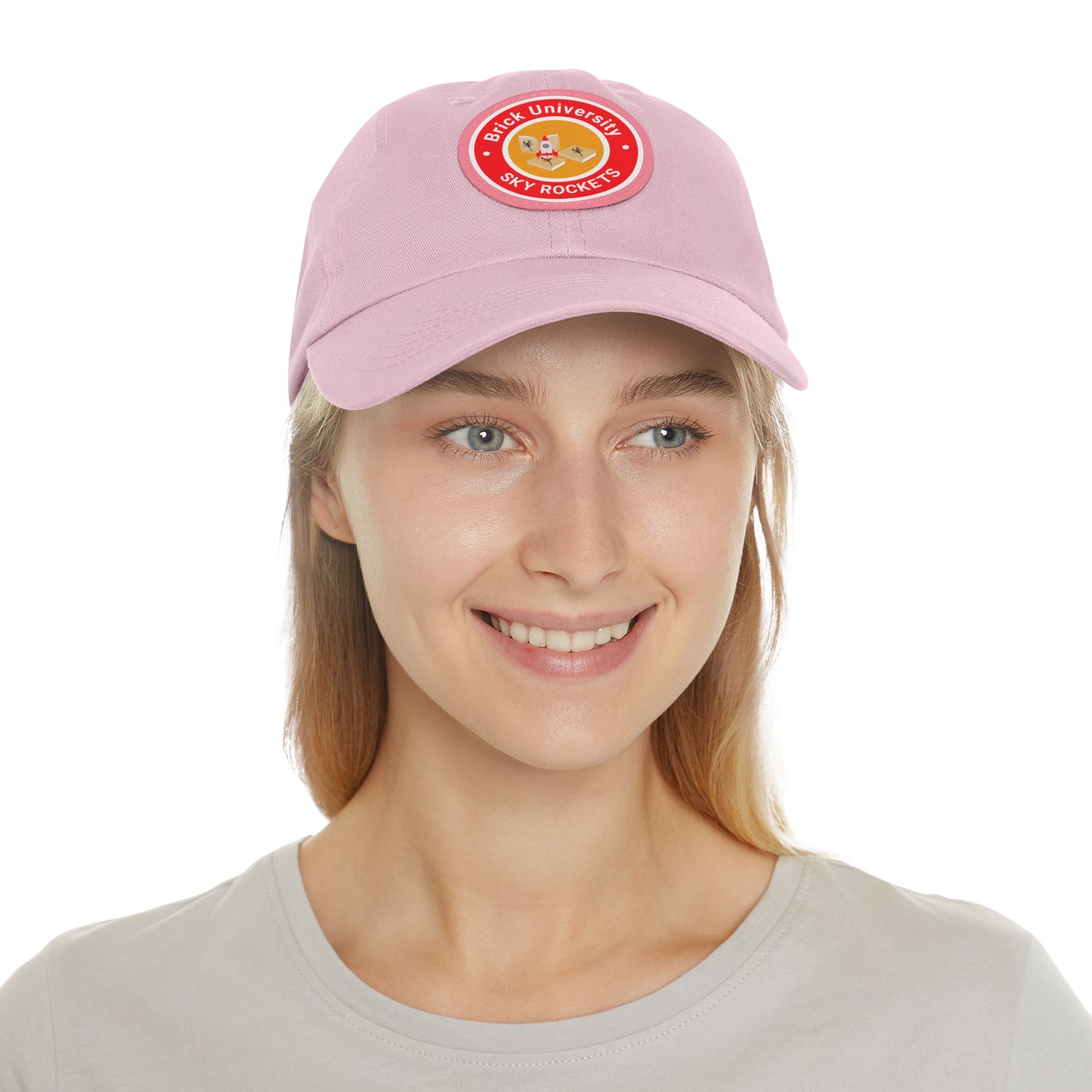 Brick University - Hat with Leather Patch (Round)