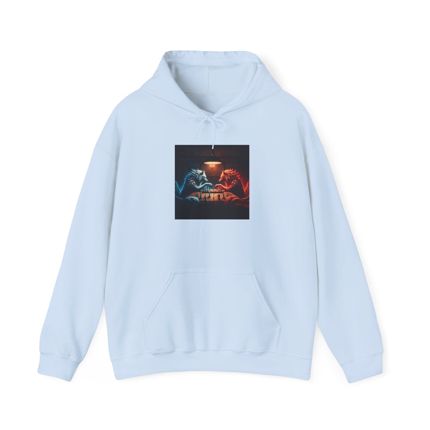 Wolves Playing Chess - Unisex Heavy Blend™ Hooded Sweatshirt