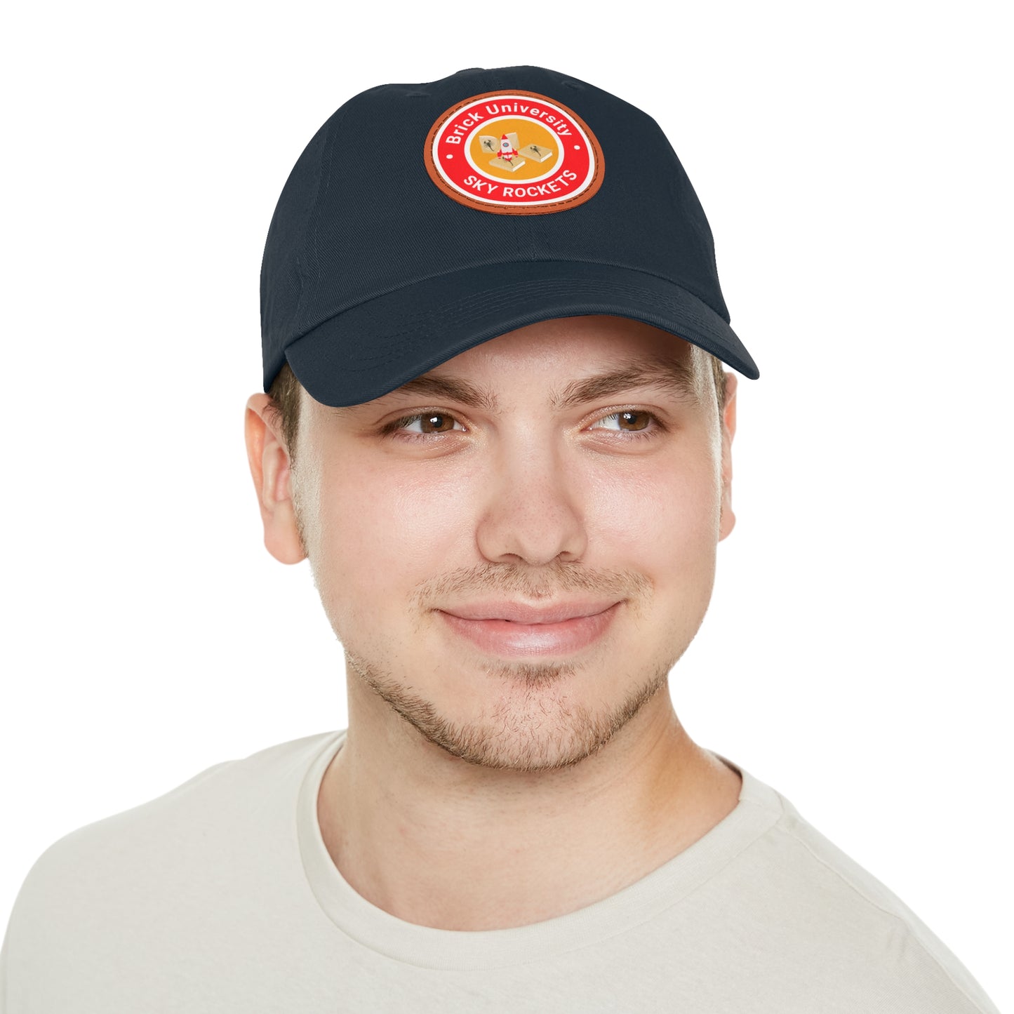 Brick University - Hat with Leather Patch (Round)