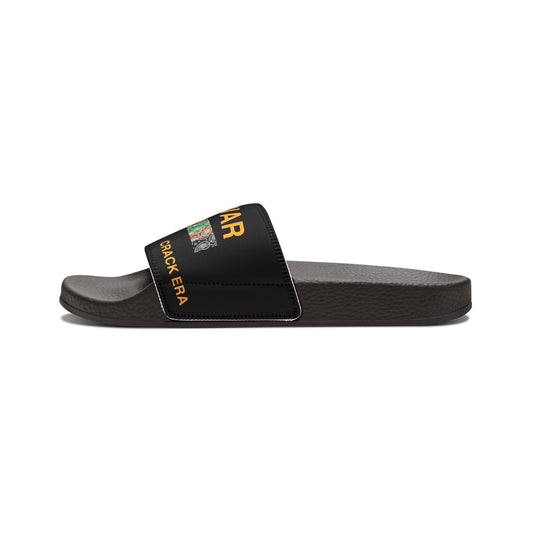 Drug War Vet - Slide Sandals — White Removable‑Strap Slides