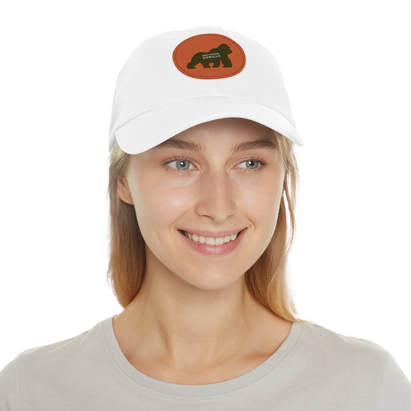 806 Pound Gorilla - Hat with Leather Patch (Round)