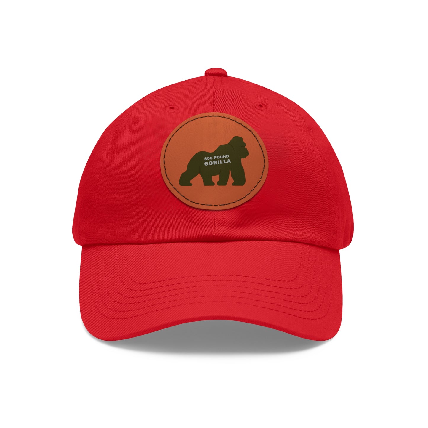 806 Pound Gorilla - Hat with Leather Patch (Round)