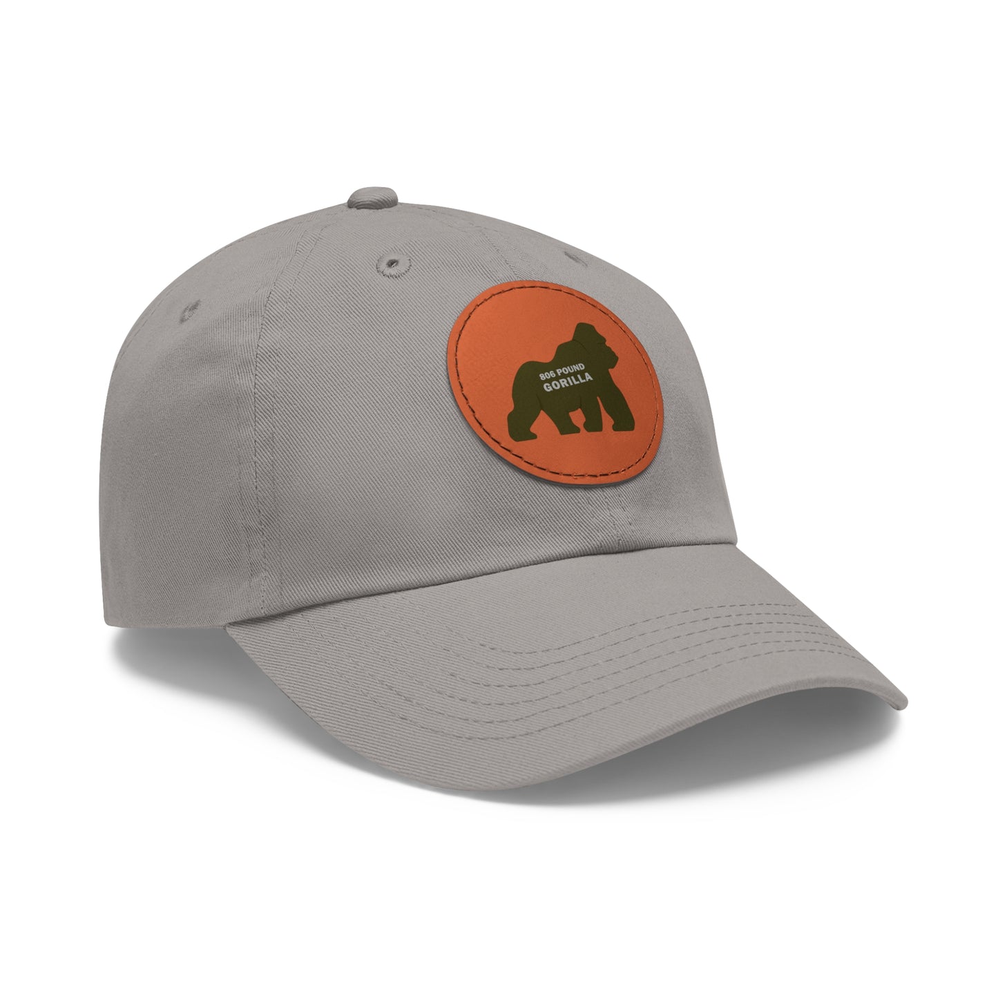 806 Pound Gorilla - Hat with Leather Patch (Round)
