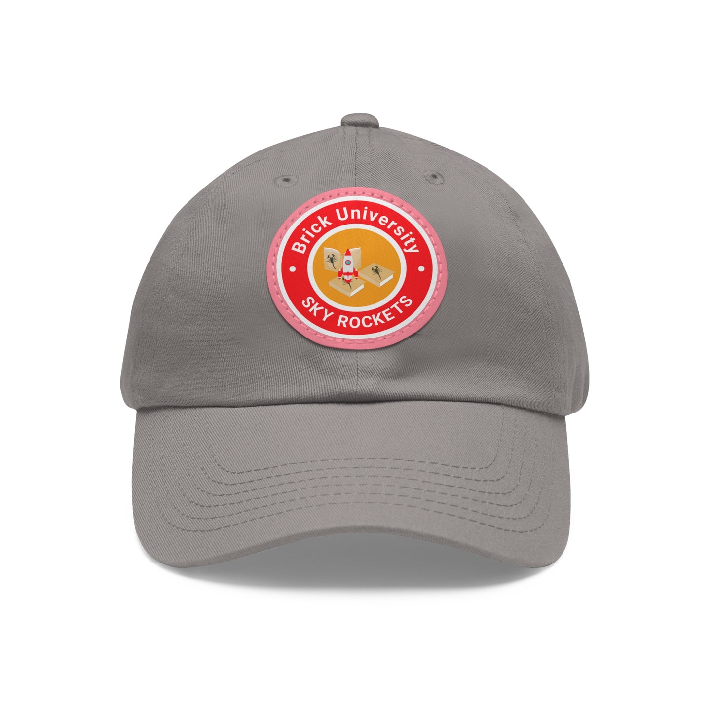 Brick University - Hat with Leather Patch (Round)