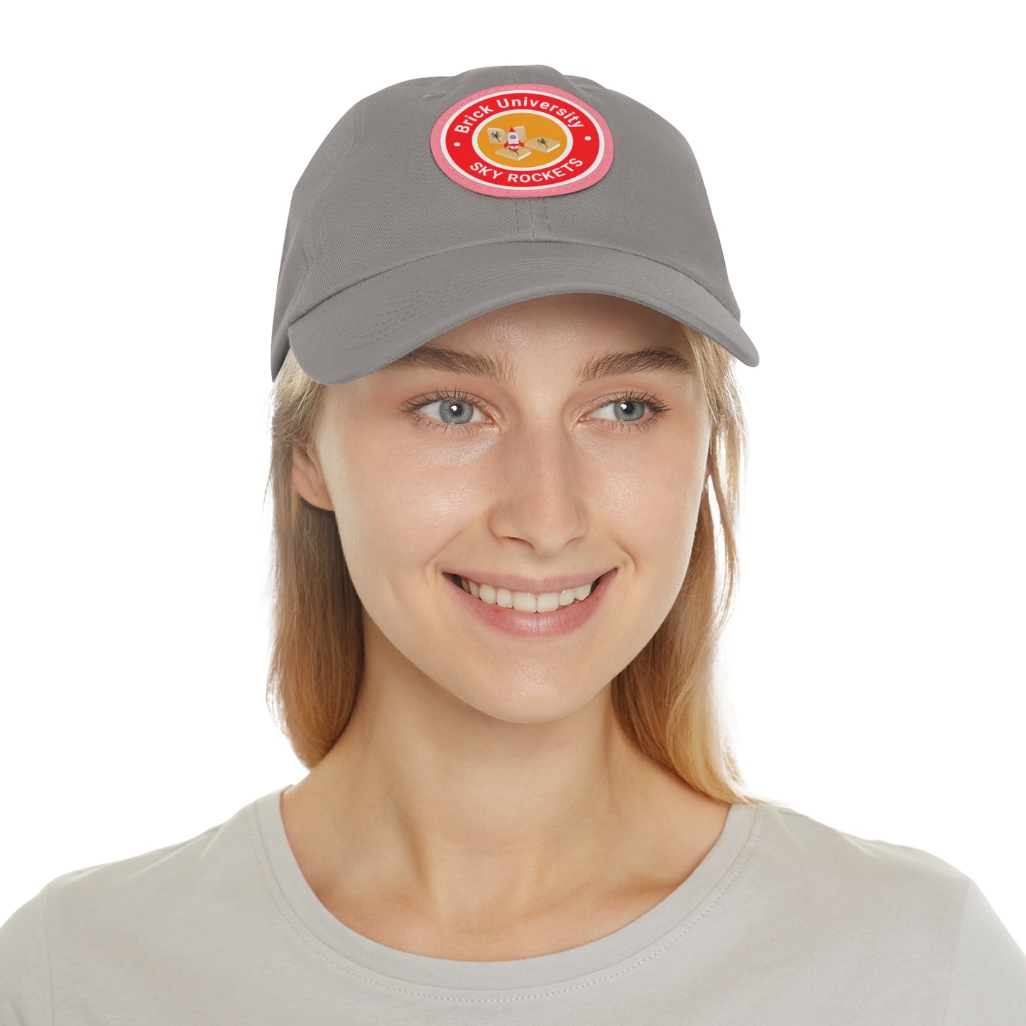 Brick University - Hat with Leather Patch (Round)