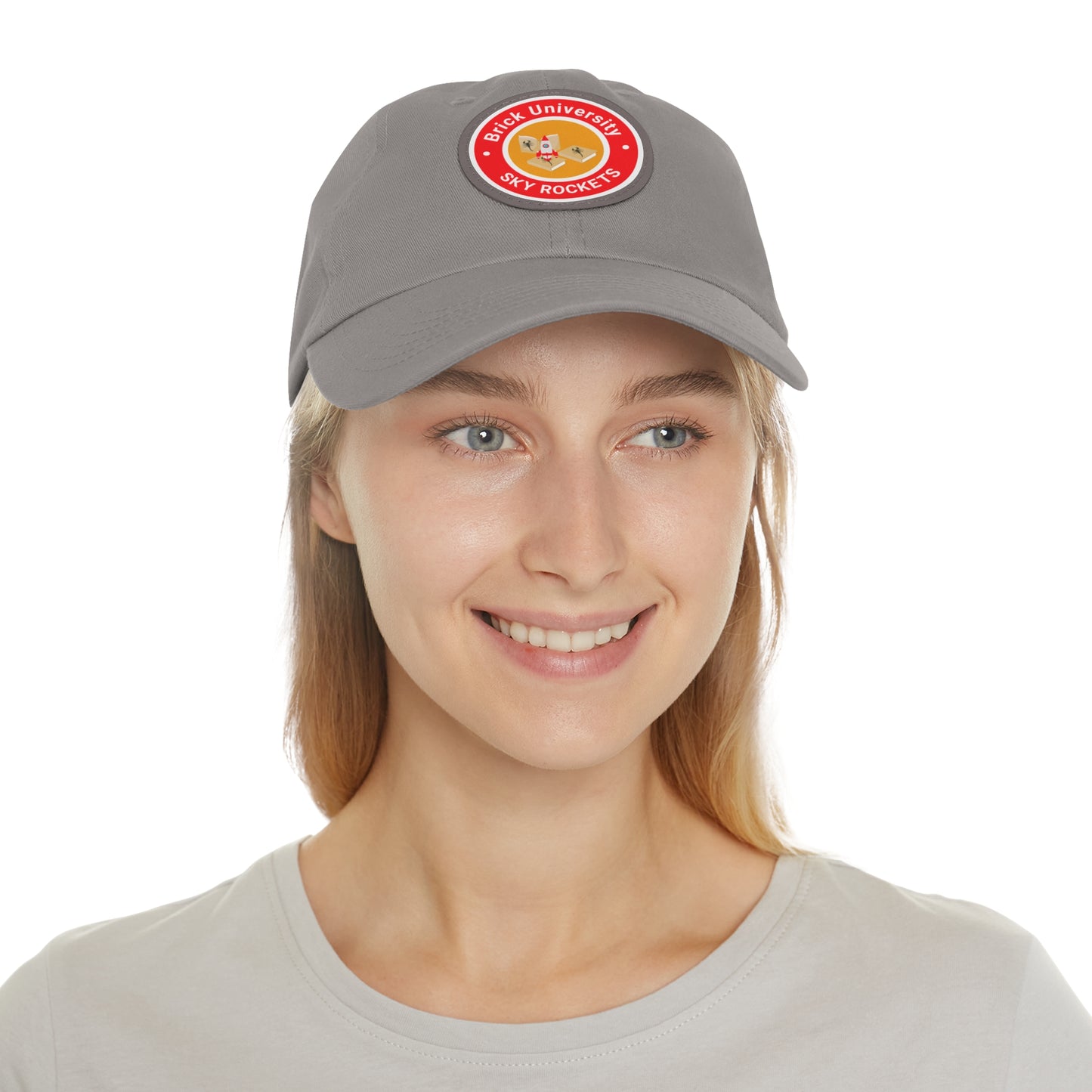 Brick University - Hat with Leather Patch (Round)