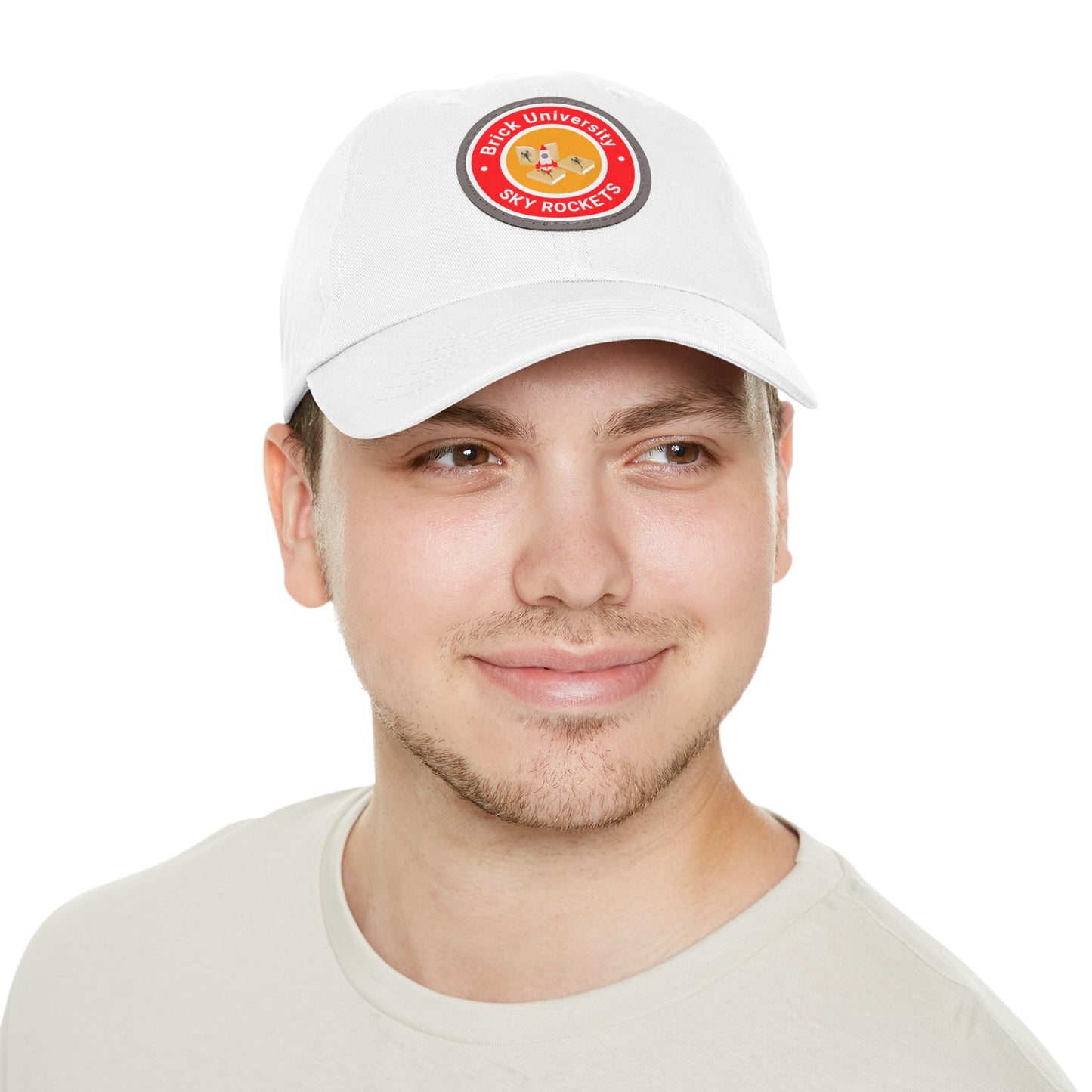 Brick University - Hat with Leather Patch (Round)