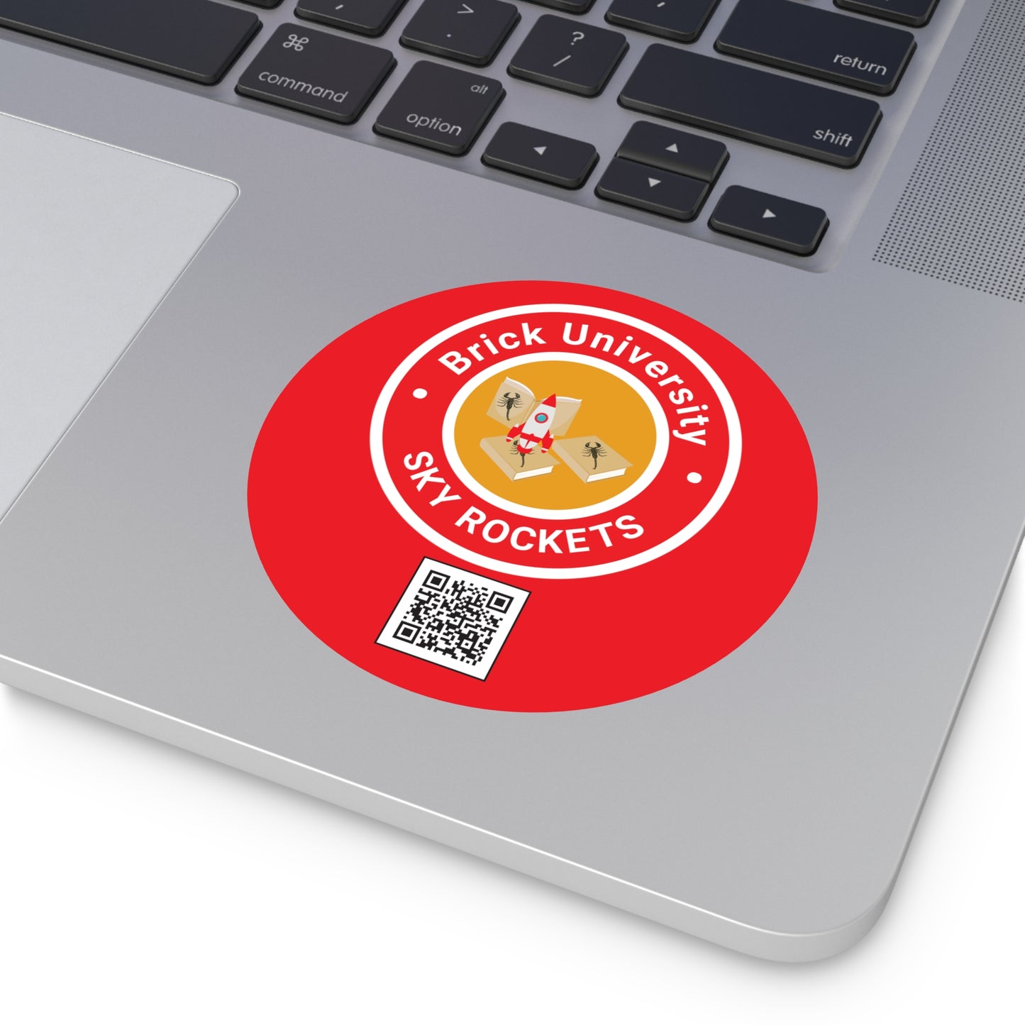 Brick University Round Vinyl Stickers