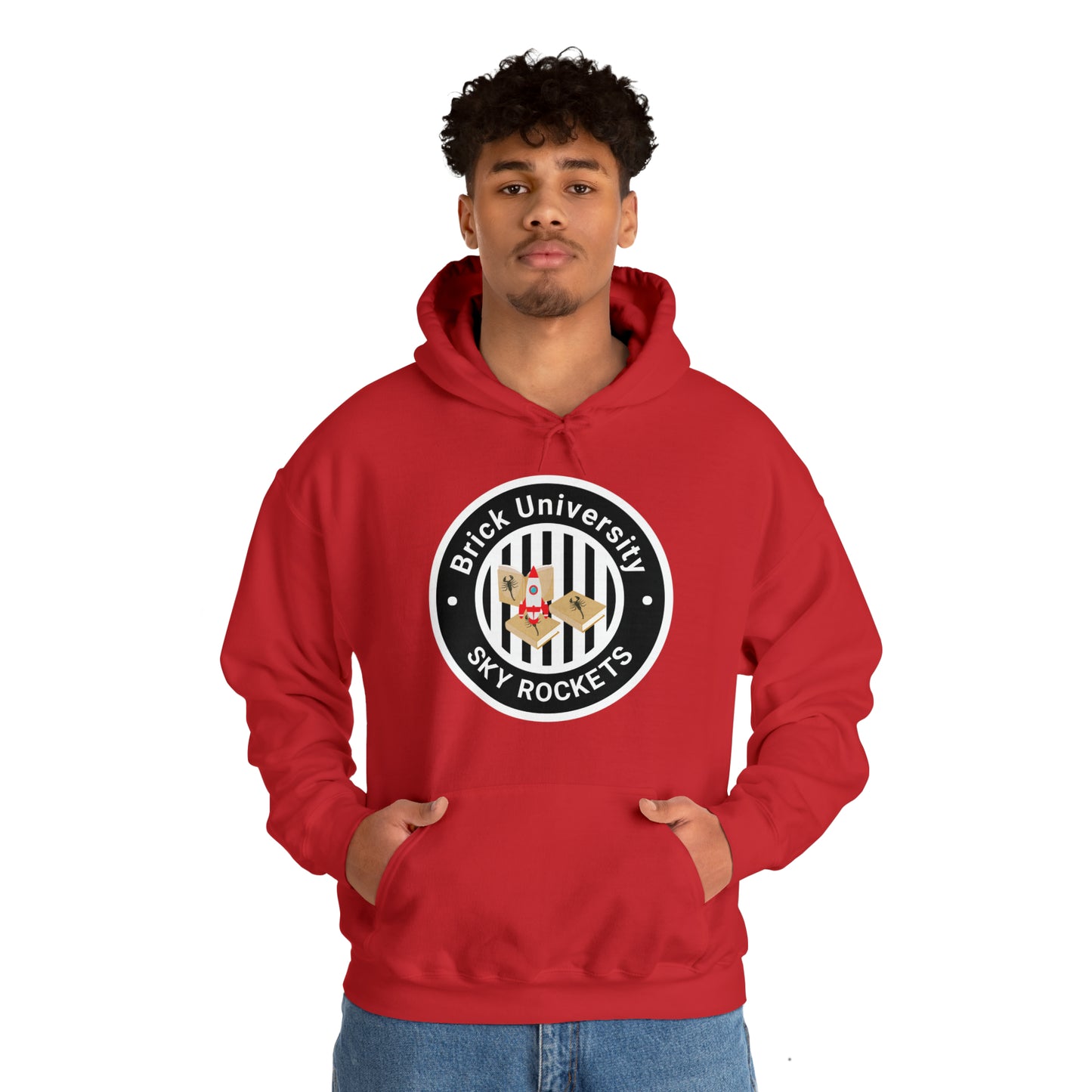 Brick University (Black Design) - Unisex Heavy Blend™ Hooded Sweatshirt