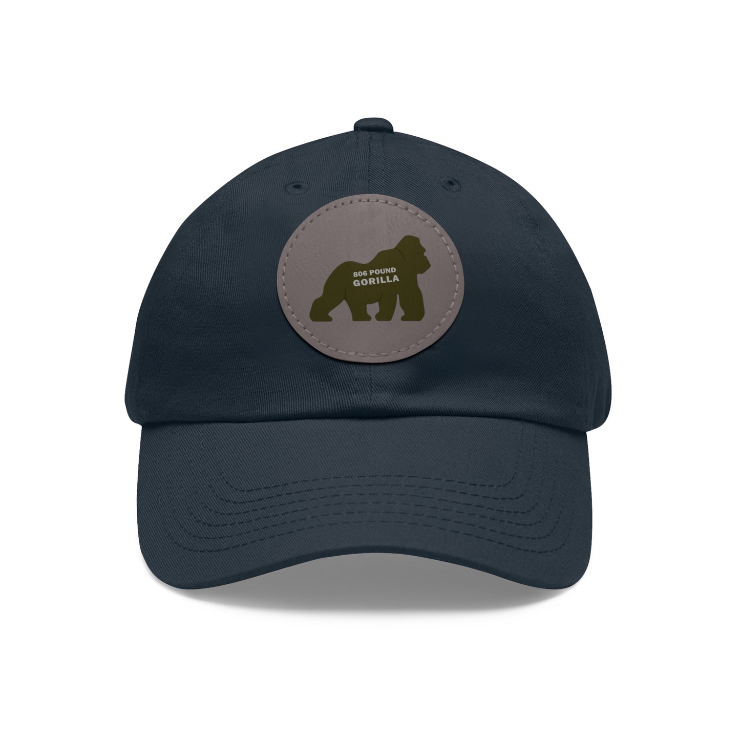 806 Pound Gorilla - Hat with Leather Patch (Round)
