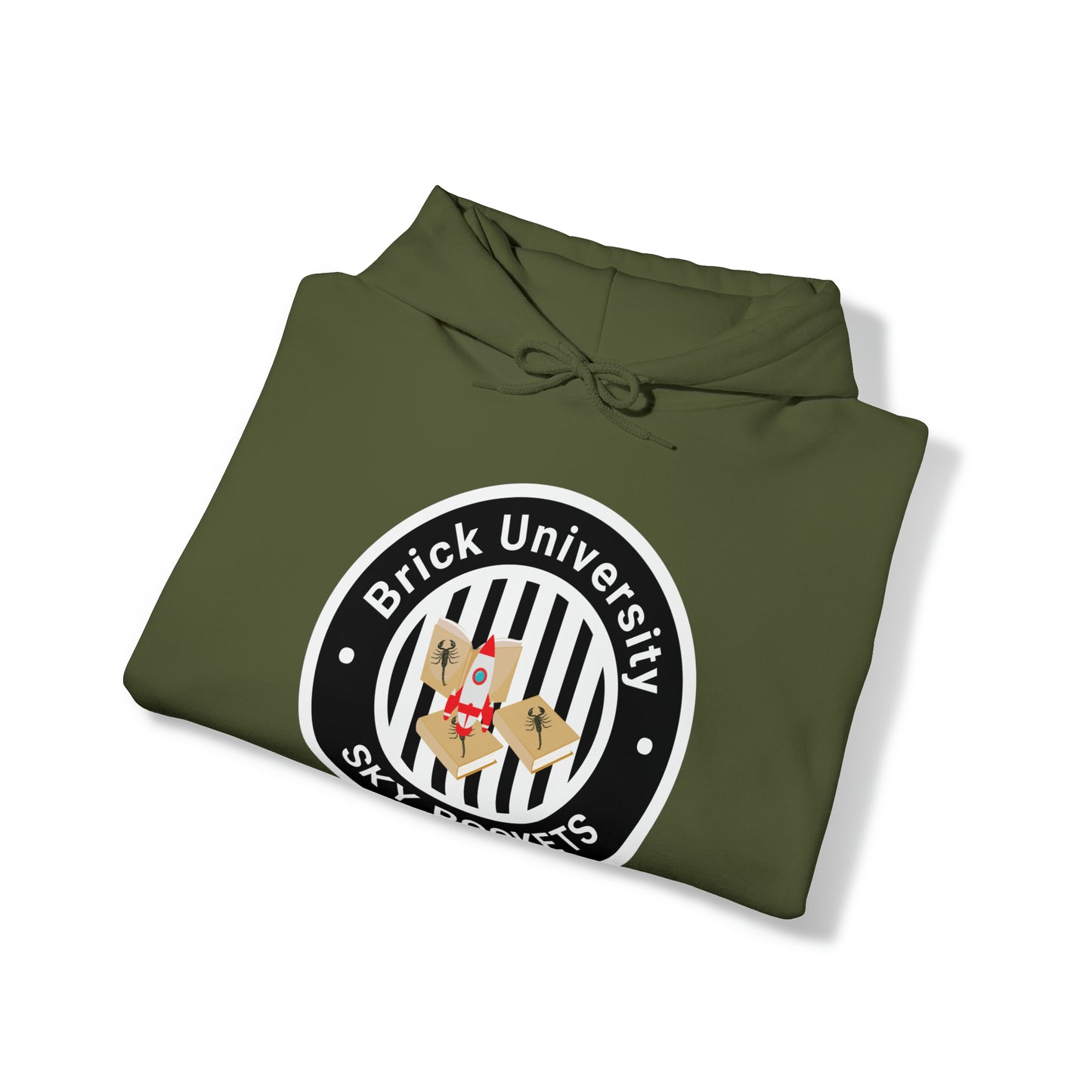 Brick University (Black Design) - Unisex Heavy Blend™ Hooded Sweatshirt