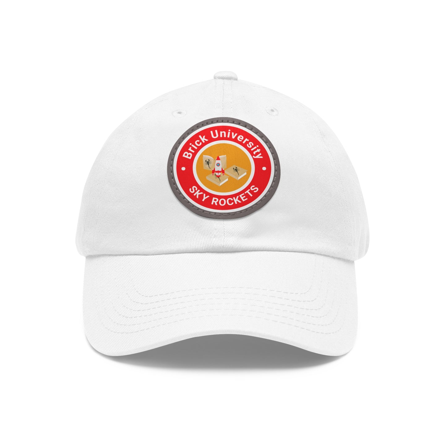 Brick University - Hat with Leather Patch (Round)