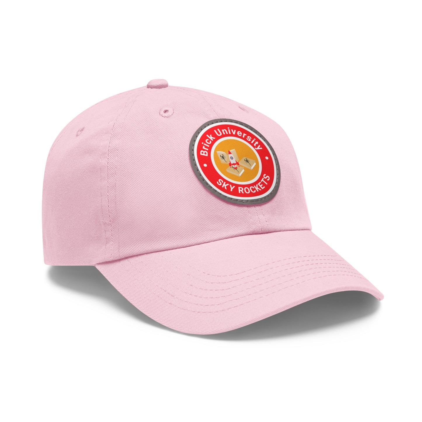 Brick University - Hat with Leather Patch (Round)