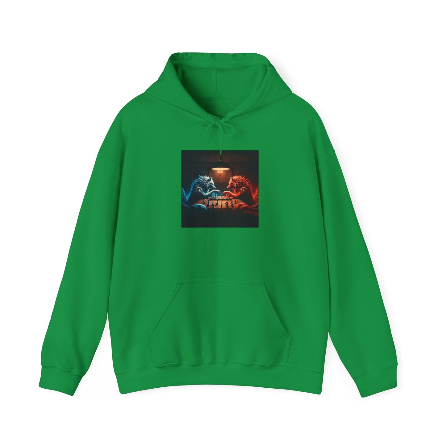 Wolves Playing Chess - Unisex Heavy Blend™ Hooded Sweatshirt