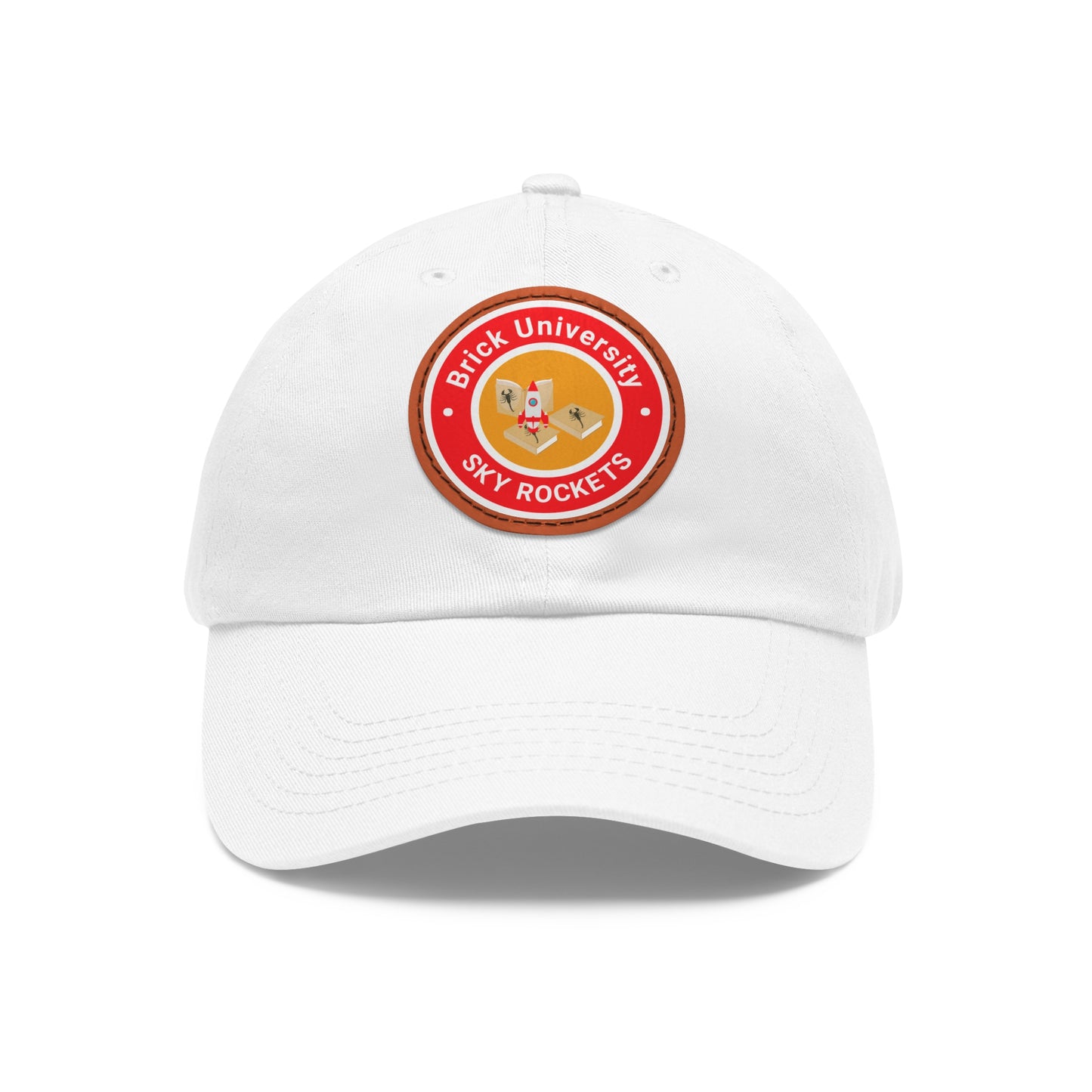Brick University - Hat with Leather Patch (Round)