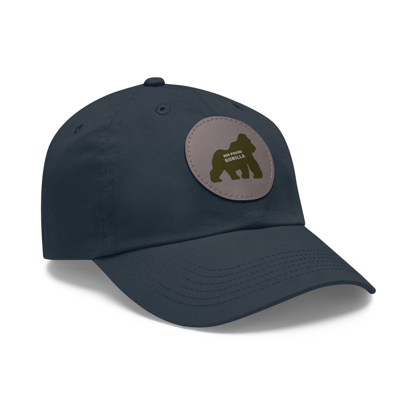 806 Pound Gorilla - Hat with Leather Patch (Round)