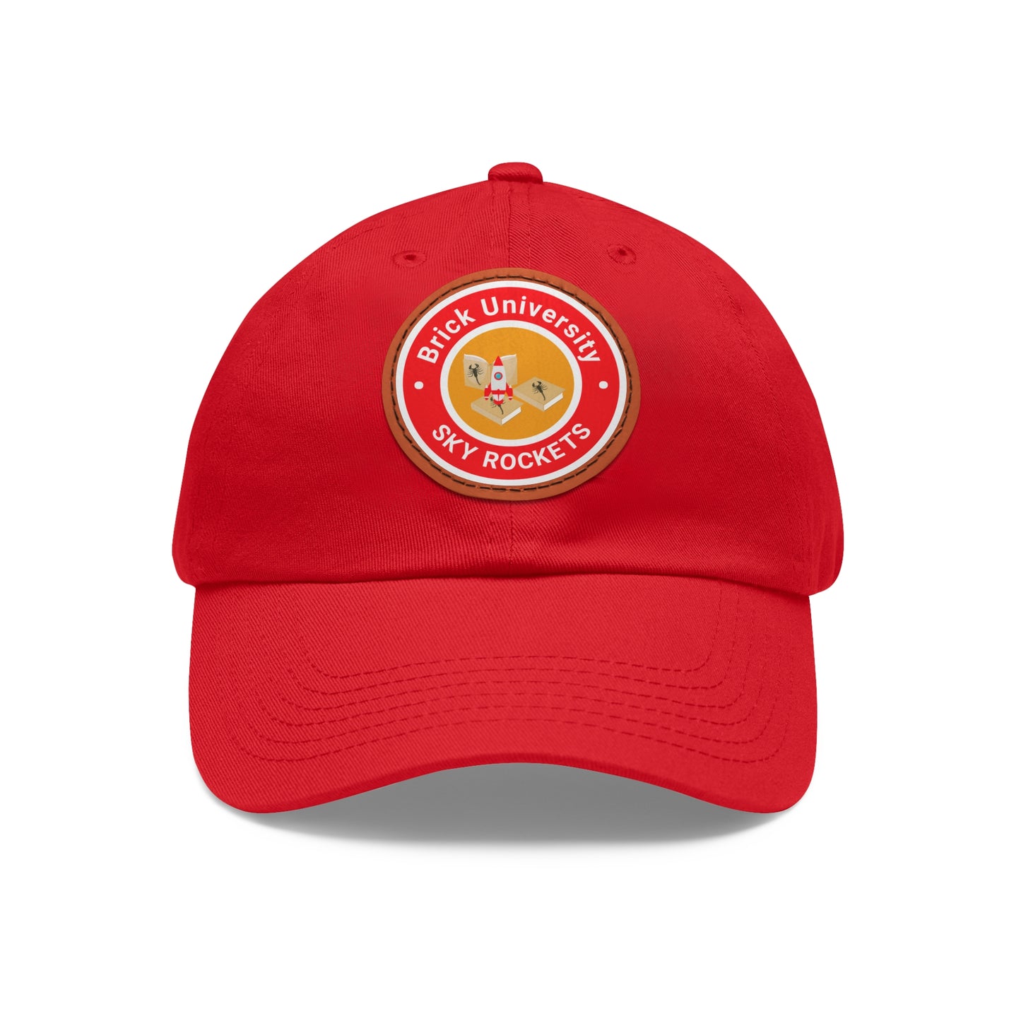 Brick University - Hat with Leather Patch (Round)
