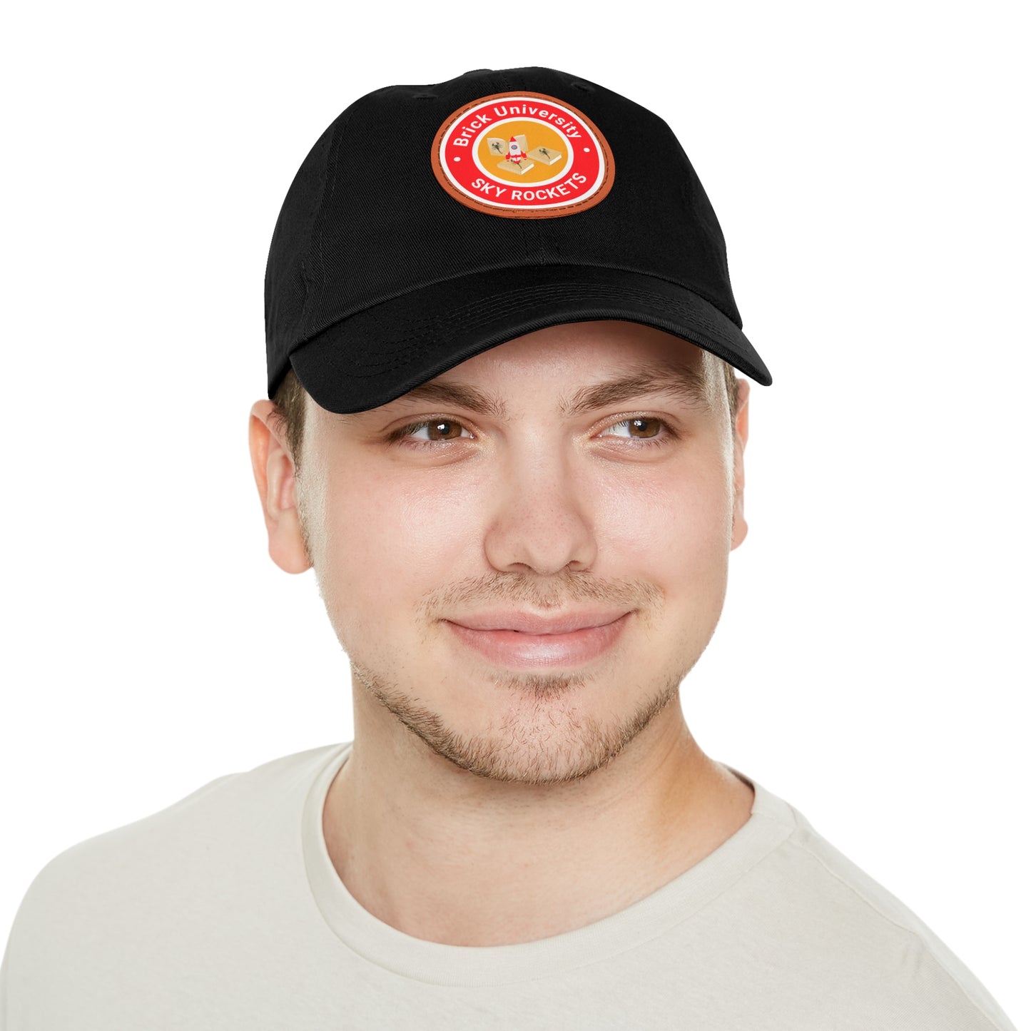 Brick University - Hat with Leather Patch (Round)