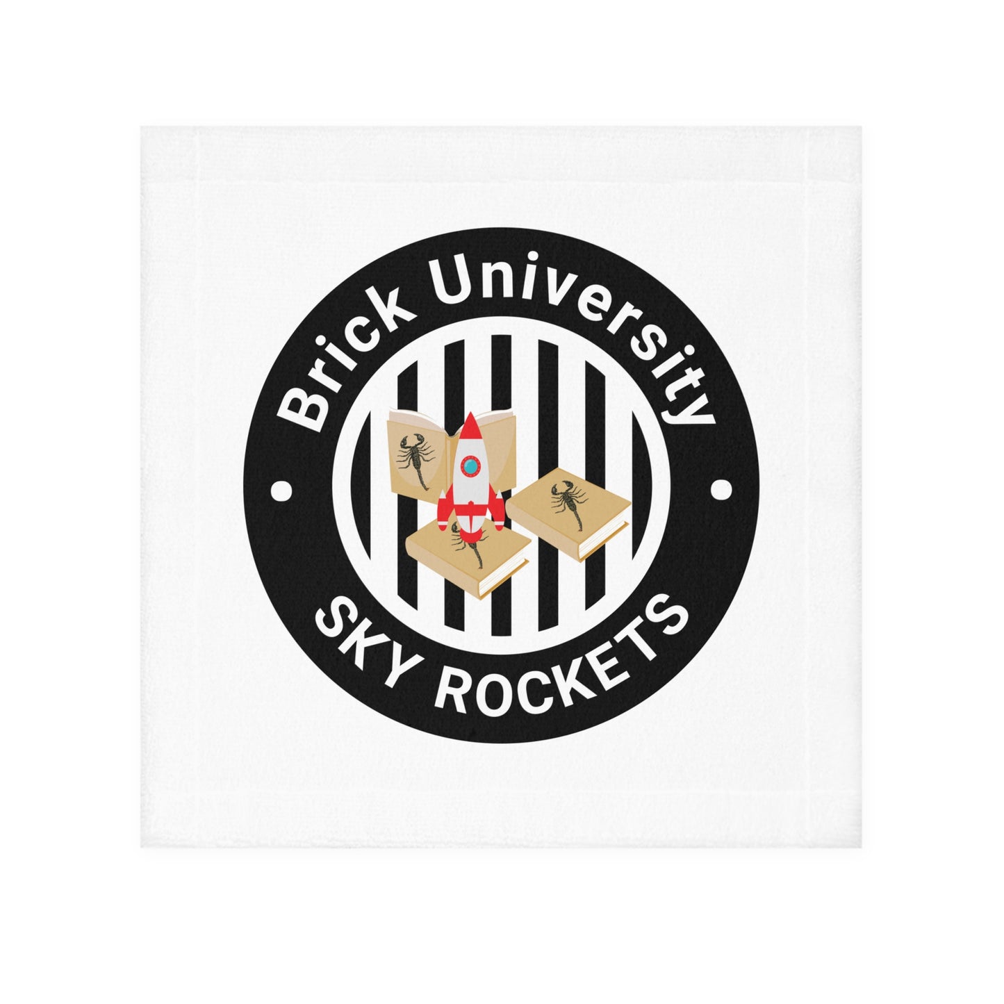 Brick University (Black Design) - Face Towel