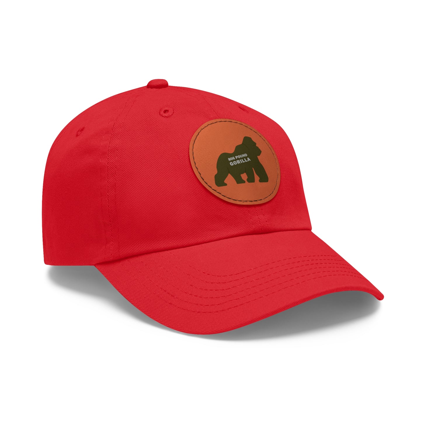 806 Pound Gorilla - Hat with Leather Patch (Round)